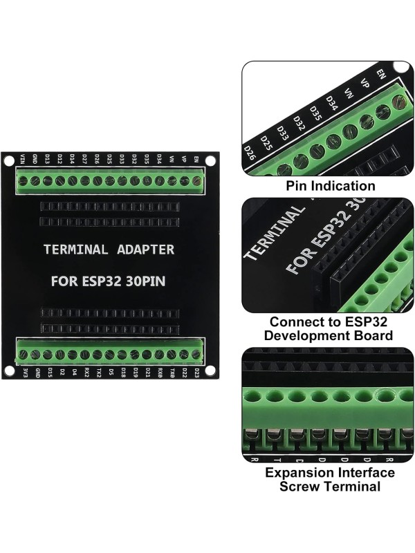 3PCS ESP32 Breakout Board GPIO 1 into 2 Compatible with 30 Pins ESP32S ESP32 Development Board 2.4 GHz Dual Core WLAN WiFi + Bluetooth 2-in-1 Microcontroller ESP-WROOM-32 Chip for Arduino