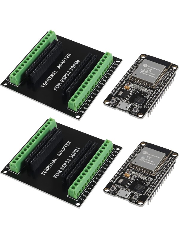 3PCS ESP32 Breakout Board GPIO 1 into 2 Compatible with 30 Pins ESP32S ESP32 Development Board 2.4 GHz Dual Core WLAN WiFi + Bluetooth 2-in-1 Microcontroller ESP-WROOM-32 Chip for Arduino