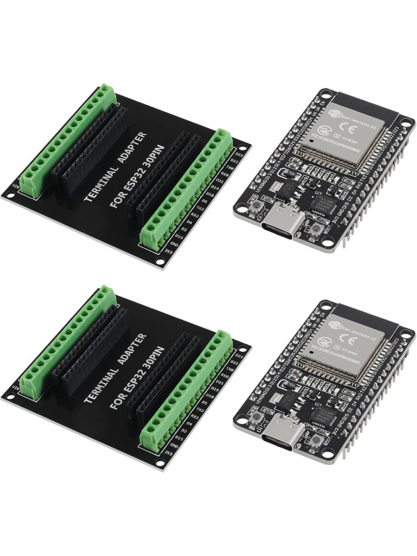 3PCS ESP32 Breakout Board GPIO 1 into 2 Compatible with 30 Pins ESP32S ESP32 Development Board 2.4 GHz Dual Core WLAN WiFi + Bluetooth 2-in-1 Microcontroller ESP-WROOM-32 Chip for Arduino