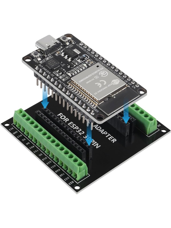 3PCS ESP32 Breakout Board GPIO 1 into 2 Compatible with 30 Pins ESP32S ESP32 Development Board 2.4 GHz Dual Core WLAN WiFi + Bluetooth 2-in-1 Microcontroller ESP-WROOM-32 Chip for Arduino