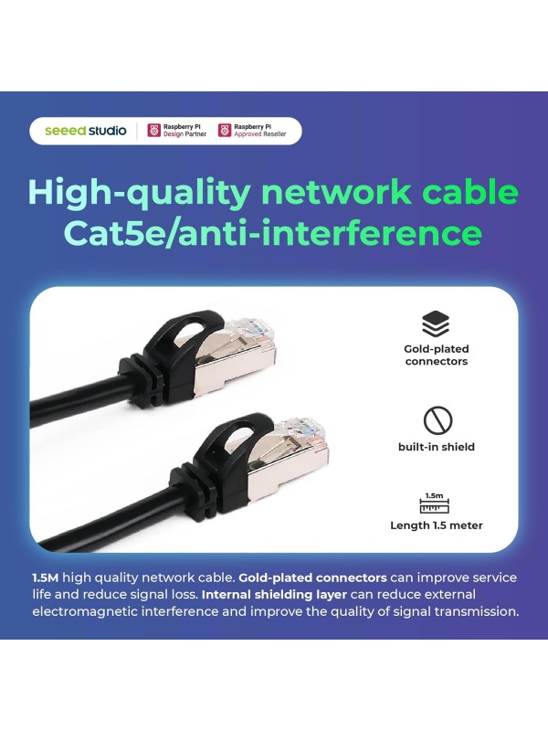 Seeed Studio Raspberry Pi 5 Starter Kit - 8GB RAM，128GB Micro SD Card pre-Loaded with 64-bit Raspberry Pi OS