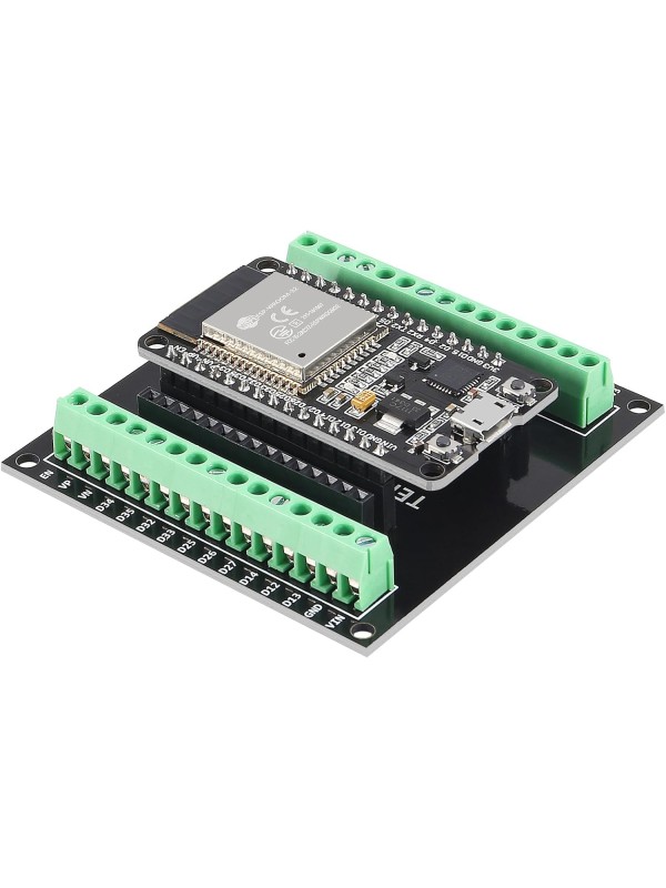 3 Sets ESP-WROOM-32 ESP32 ESP-32S 30 Pin Development Board Micro USB Interface WiFi ESP-WROOM-32 with ESP32 Breakout Board Shield Terminal Adapter for ESP32 30Pin