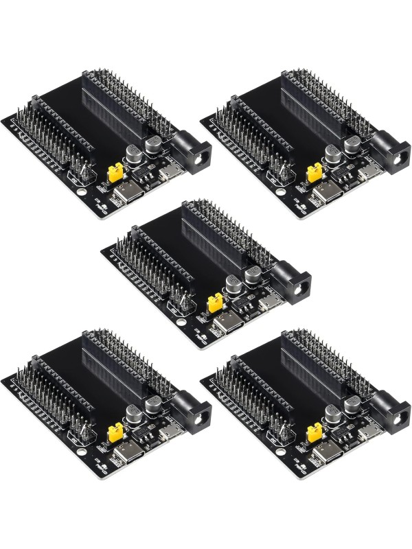 3 Sets ESP-WROOM-32 ESP32 ESP-32S 30 Pin Development Board Micro USB Interface WiFi ESP-WROOM-32 with ESP32 Breakout Board Shield Terminal Adapter for ESP32 30Pin