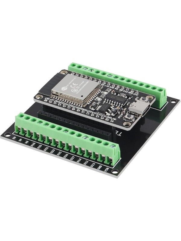 3 Sets ESP-WROOM-32 ESP32 ESP-32S 30 Pin Development Board Micro USB Interface WiFi ESP-WROOM-32 with ESP32 Breakout Board Shield Terminal Adapter for ESP32 30Pin
