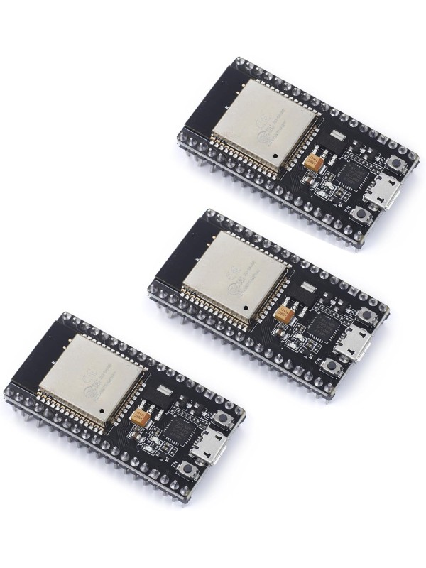 Teyleten Robot ESP-WROOM-32 ESP32S ESP32 Development Board 2.4GHz Dual-Core WiFi +Bluetooth 2 Function Microcontroller for Arduino (ESP32 30P, 3PCS)