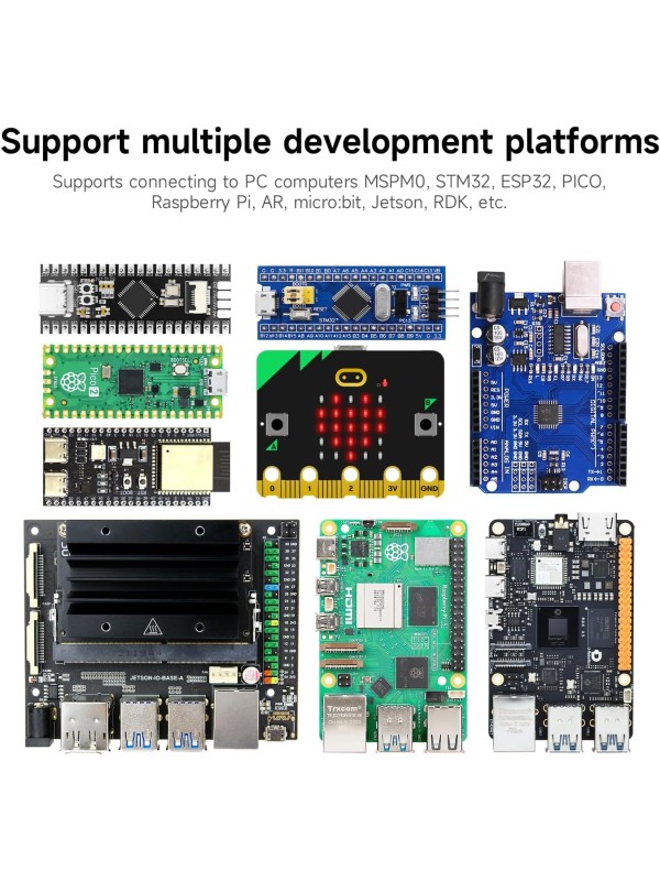 Yahboom K230 AI Development Board 1.6GHz High-performance chip/2.4-inch Display/Open Source Robot Maker Python, Supports AI Visual Recognition CanMV Sensor (with Adjustable Bracket)