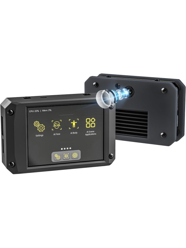 Yahboom K230 AI Development Board 1.6GHz High-performance chip/2.4-inch Display/Open Source Robot Maker Python, Supports AI Visual Recognition CanMV Sensor (with Adjustable Bracket)