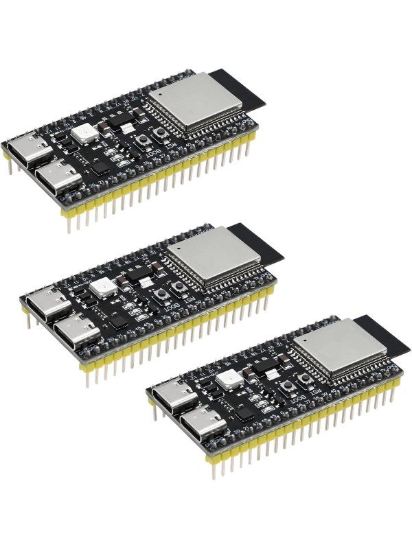 3 PCS ESP ESP-32-S3 Development Board ESP-32-S3 Module with ESP-1-N16R8 Low Power MCU with Dual-Mode Wi-Fi and Bluetooth Type-C Connector Compatible with Arduino