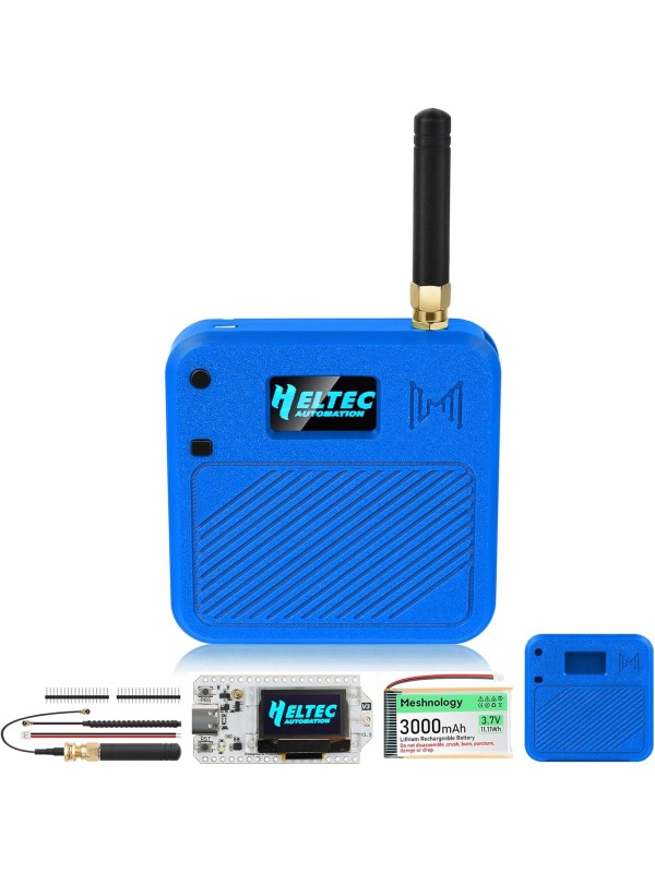 2 Pack ESP32 LoRa V3 Development Board with 915MHz Antennas + 3000mAh Battery + Meshtastic Case, ESP32-S3 SX1262 Integrated WiFi Bluetooth OLED Display for Arduino LoRaWAN IOT (N32 Version, Green)