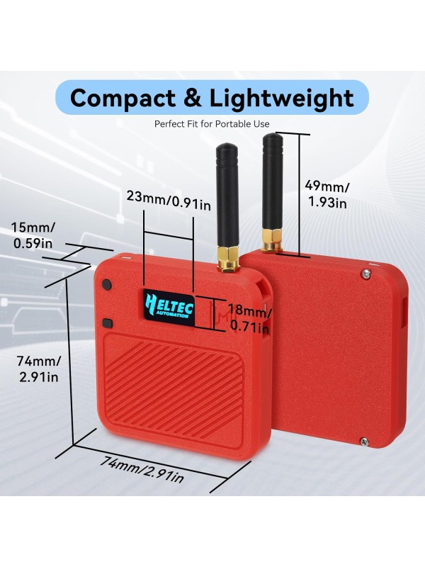 2 Pack ESP32 LoRa V3 Development Board with 915MHz Antennas + 3000mAh Battery + Meshtastic Case, ESP32-S3 SX1262 Integrated WiFi Bluetooth OLED Display for Arduino LoRaWAN IOT (N32 Version, Green)