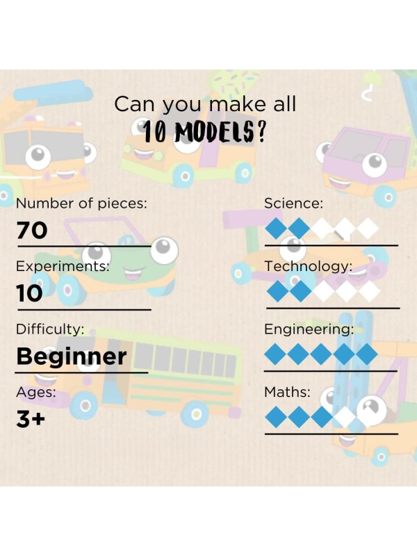 Thames & Kosmos Kids First Automobile Engineer Kit | STEM | 32 Page Full-Color Illustrated Storybook | Ages 3+ | Preschoolers & Kindergartners | Develop Fine Motor Skills | Parents’ Choice Gold Award