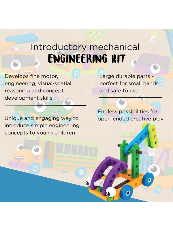 Thames & Kosmos Kids First Automobile Engineer Kit | STEM | 32 Page Full-Color Illustrated Storybook | Ages 3+ | Preschoolers & Kindergartners | Develop Fine Motor Skills | Parents’ Choice Gold Award