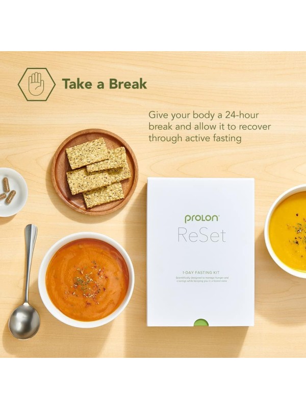 Prolon 3-Day Reset Fasting Kit | Fast with Food | Supports Healthy Aging & Weight Management | Low-Calorie, Plant-Based Meals & Snacks | Developed to Not Break Your Fast (3-Day Kit)