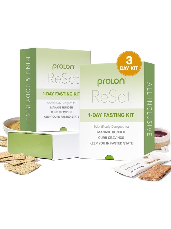 Prolon 3-Day Reset Fasting Kit | Fast with Food | Supports Healthy Aging & Weight Management | Low-Calorie, Plant-Based Meals & Snacks | Developed to Not Break Your Fast (3-Day Kit)