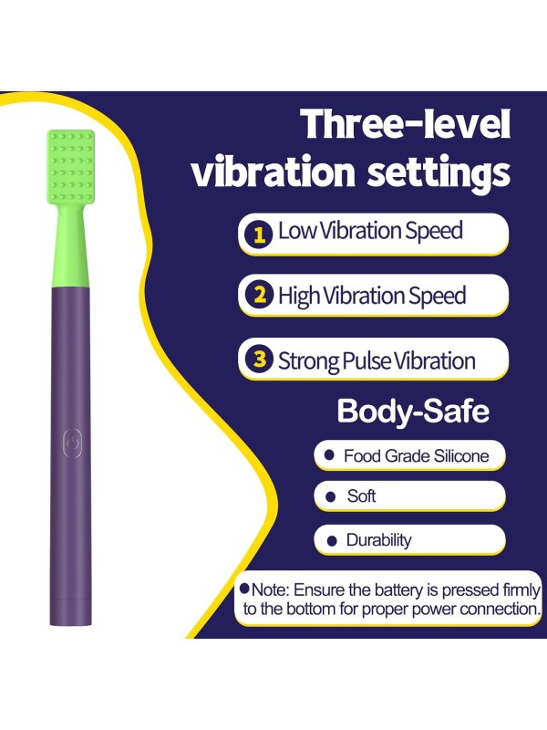 Oral Motor Stimulation kit with 6 Soft Textured Interchangeable Heads,Support for Speech and Feeding,Enhancing Muscle Strength and Coordination, Improve Phonation,Calm Sensory Needs