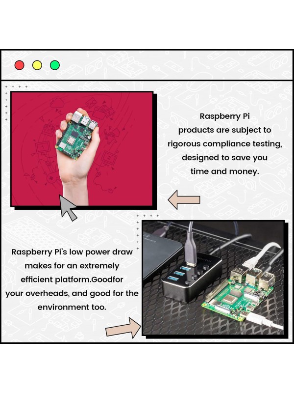 Raspberry Pi 4 Model B 4GB Kit, Micro Computer Board, Raspberry Development Board 64-bit 1.5GHz Quad-core Processor with 64GB SD Card, Card Reader, Heat Sink, Power Adapter, HDMI Cable
