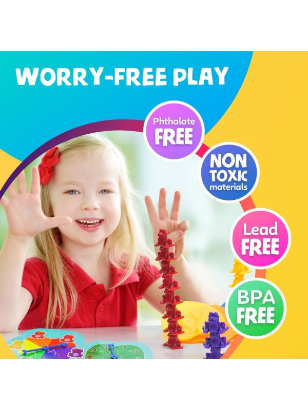 Skoolzy 44 Pc Counting Coins & Learning Set – Montessori Math Development Kit for 18 Months+