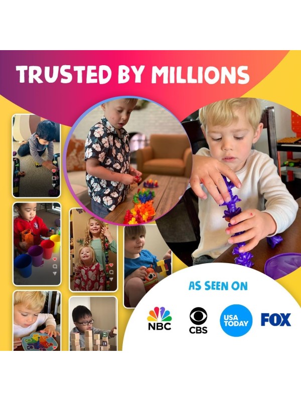 Skoolzy 44 Pc Counting Coins & Learning Set – Montessori Math Development Kit for 18 Months+