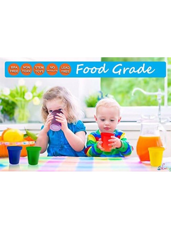 Skoolzy 44 Pc Counting Coins & Learning Set – Montessori Math Development Kit for 18 Months+