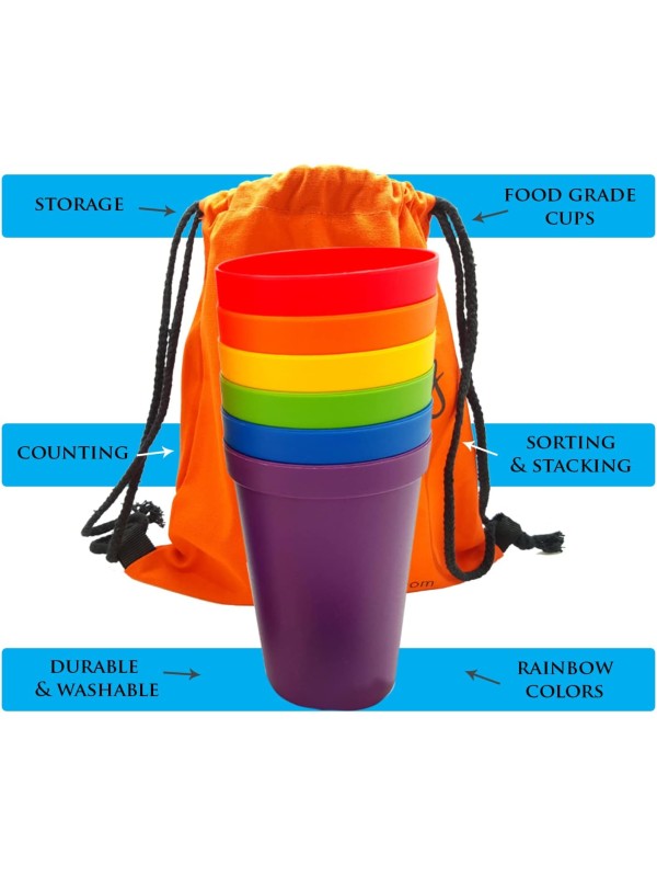 Skoolzy 44 Pc Counting Coins & Learning Set – Montessori Math Development Kit for 18 Months+