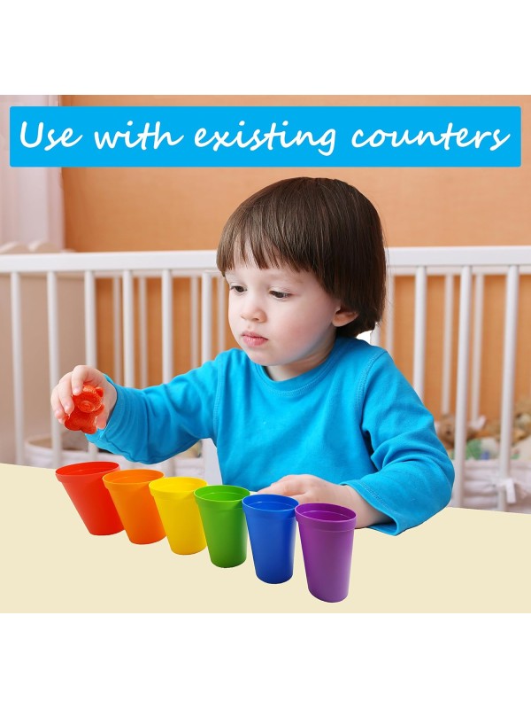 Skoolzy 44 Pc Counting Coins & Learning Set – Montessori Math Development Kit for 18 Months+