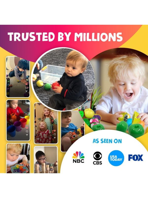 Skoolzy 44 Pc Counting Coins & Learning Set – Montessori Math Development Kit for 18 Months+