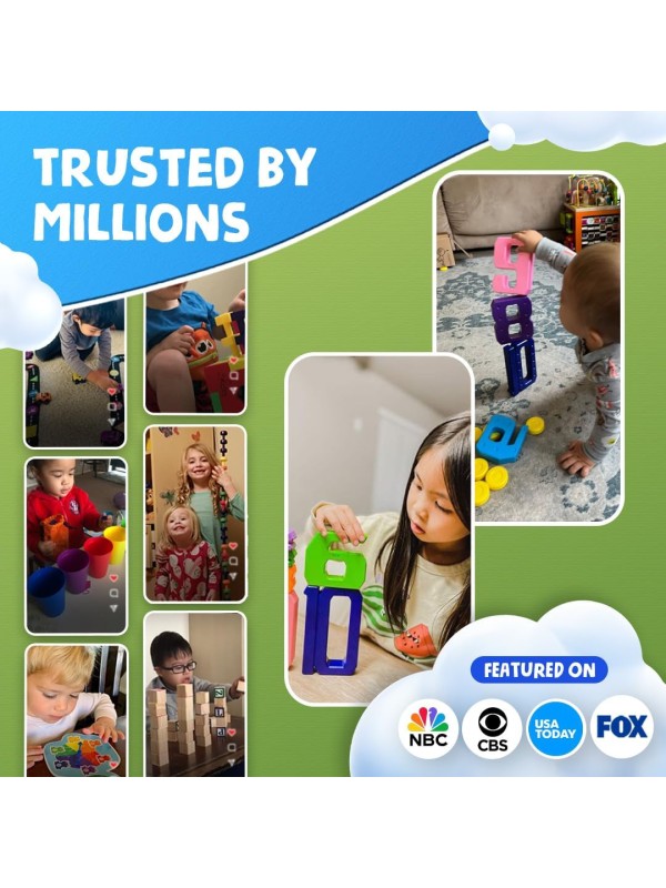 Skoolzy 44 Pc Counting Coins & Learning Set – Montessori Math Development Kit for 18 Months+