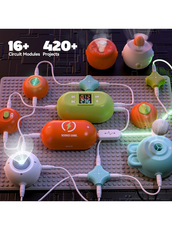 Science Kits for Kids - STEM Kits for Kids, Electronics Exploration Kit, Over 420 Projects, 35 Circuit Parts, STEM Educational Toy Gifts for Kids Boys Girls Ages 3 4 5 6 7 8 9 10 11 12