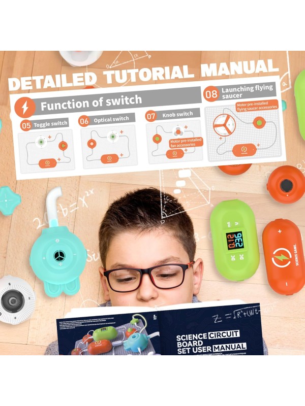 Science Kits for Kids - STEM Kits for Kids, Electronics Exploration Kit, Over 420 Projects, 35 Circuit Parts, STEM Educational Toy Gifts for Kids Boys Girls Ages 3 4 5 6 7 8 9 10 11 12