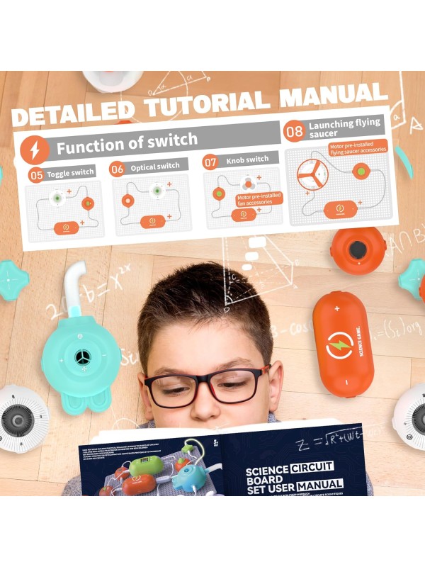 Science Kits for Kids - STEM Kits for Kids, Electronics Exploration Kit, Over 420 Projects, 35 Circuit Parts, STEM Educational Toy Gifts for Kids Boys Girls Ages 3 4 5 6 7 8 9 10 11 12