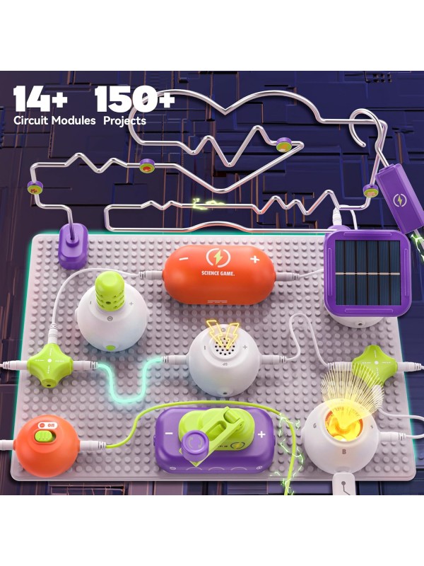 Science Kits for Kids - STEM Kits for Kids, Electronics Exploration Kit, Over 420 Projects, 35 Circuit Parts, STEM Educational Toy Gifts for Kids Boys Girls Ages 3 4 5 6 7 8 9 10 11 12