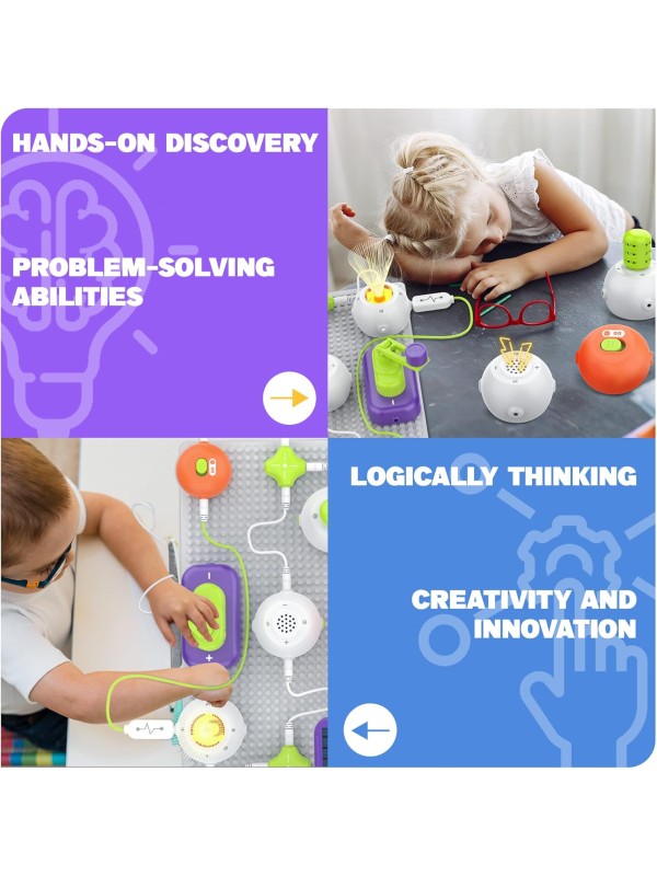 Science Kits for Kids - STEM Kits for Kids, Electronics Exploration Kit, Over 420 Projects, 35 Circuit Parts, STEM Educational Toy Gifts for Kids Boys Girls Ages 3 4 5 6 7 8 9 10 11 12