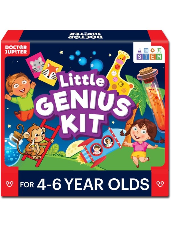 Doctor Jupiter Little Genius Kit for Boys & Girls 4-6 Year Olds | Educational Toys for 4-5-6 | Learning Toys for Toddlers | Preschool Learning Activities | STEM Toys | Science Experiments
