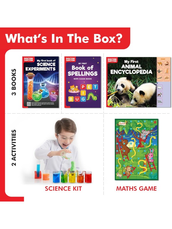 Doctor Jupiter Little Genius Kit for Boys & Girls 4-6 Year Olds | Educational Toys for 4-5-6 | Learning Toys for Toddlers | Preschool Learning Activities | STEM Toys | Science Experiments