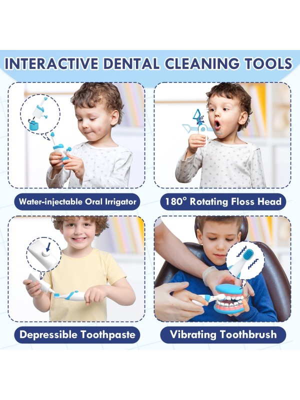 Lehoo Castle Doctor Kit for Toddlers 3-5 Girls, Kids Dentist Play Set, Toys for 3 4+ Year Old Girls, Pretend Play for Toddlers, Kids Doctor Playset, Medical Kits for Boys 3 4 5