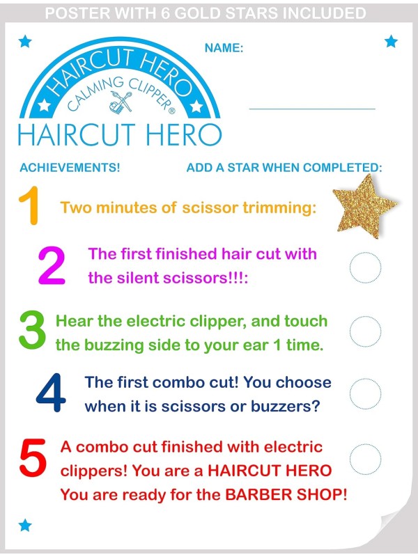 Haircut Hero Sensory Development Program with The Quiet Clipper, Step by Step to Peace at The Barber Shop