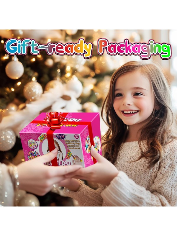 FUNZBO 520+ Snap Pop Beads - Jewelry Making Kit for Kids, Arts and Crafts for Kids Ages 4-8, Toys for 3 4 5 6 Years Old Girls Birthday Gifts Ideas, Bracelet Necklace Ring Snap Set for Little Girls