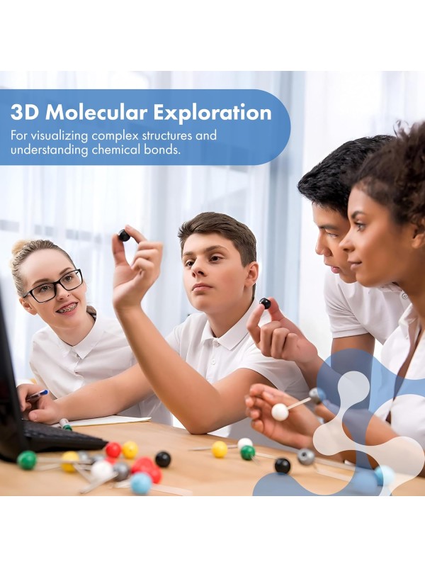 OLD NOBBY Organic Chemistry 239 Piece Model Kit - Molecular Model Kit with Atoms, Bonds, Instructional Guide, Bond Removal Tool, and Bonus Molecular Stencil