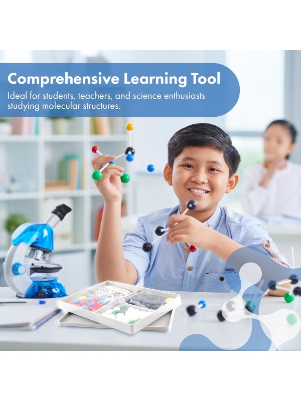 OLD NOBBY Organic Chemistry 239 Piece Model Kit - Molecular Model Kit with Atoms, Bonds, Instructional Guide, Bond Removal Tool, and Bonus Molecular Stencil