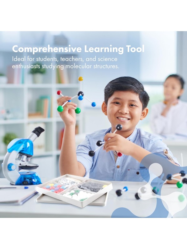 OLD NOBBY Organic Chemistry 239 Piece Model Kit - Molecular Model Kit with Atoms, Bonds, Instructional Guide, Bond Removal Tool, and Bonus Molecular Stencil