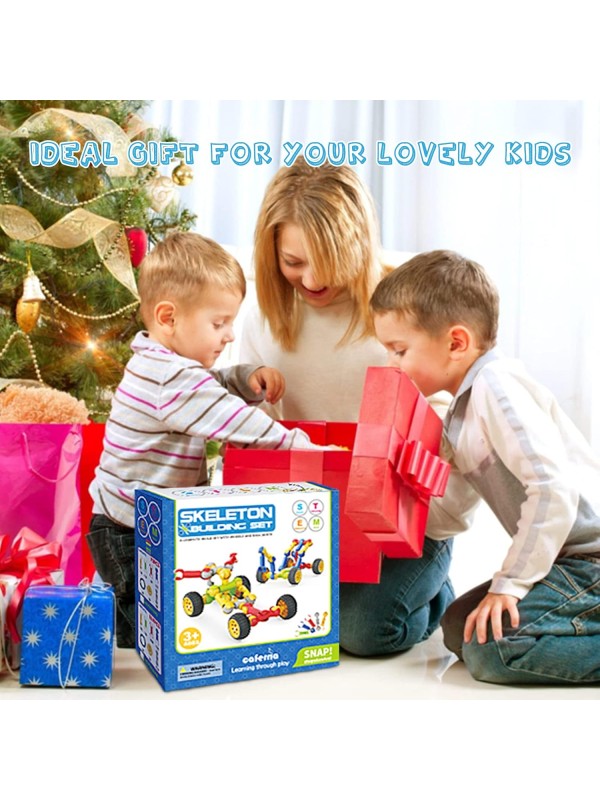 Kids Building Kit STEM Toys, 110 Pcs Educational Construction Engineering Building Blocks DIY Learning Set for Ages 3-10 Year Old Boys Girls, Best Gift for Children Creative Games Fun Play