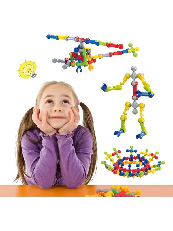 Kids Building Kit STEM Toys, 110 Pcs Educational Construction Engineering Building Blocks DIY Learning Set for Ages 3-10 Year Old Boys Girls, Best Gift for Children Creative Games Fun Play