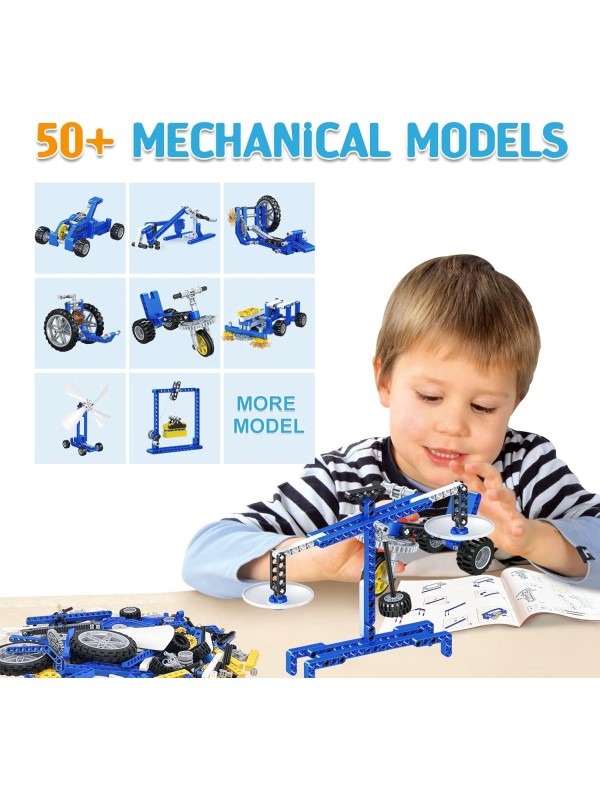 Kids Building Kit STEM Toys, 110 Pcs Educational Construction Engineering Building Blocks DIY Learning Set for Ages 3-10 Year Old Boys Girls, Best Gift for Children Creative Games Fun Play