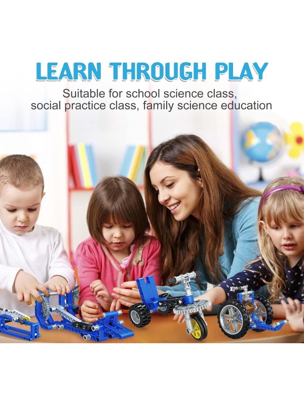 Kids Building Kit STEM Toys, 110 Pcs Educational Construction Engineering Building Blocks DIY Learning Set for Ages 3-10 Year Old Boys Girls, Best Gift for Children Creative Games Fun Play