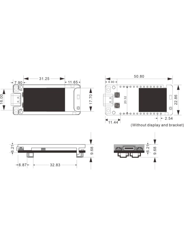 Heltec Mesh Node T114 V2 Meshtastic Tracker Nordic nRF52480 SX1262 LoRa LoRaWAN 915MHz Positioning 1.14-inch Display Development Kit Solar Panel Power Supply with BLE WiFi (T114 with Screen GNSS Case)