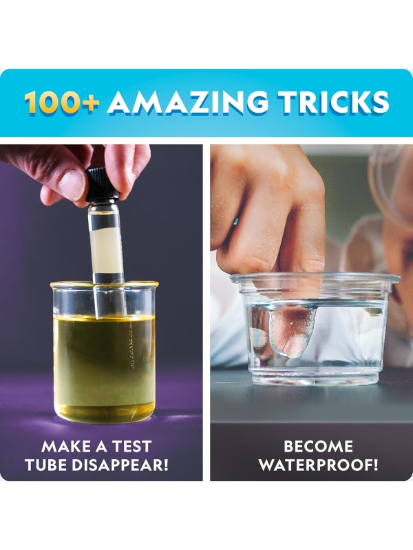 NATIONAL GEOGRAPHIC Science Magic Kit – Science Kit for Kids with 100+ Unique Experiments and Magic Tricks, Chemistry Set and STEM Project, A Great Gift for Boys and Girls (Amazon Exclusive)