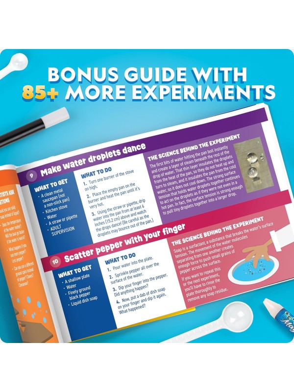 NATIONAL GEOGRAPHIC Science Magic Kit – Science Kit for Kids with 100+ Unique Experiments and Magic Tricks, Chemistry Set and STEM Project, A Great Gift for Boys and Girls (Amazon Exclusive)