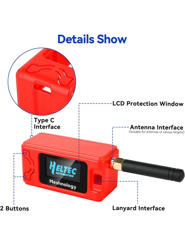 2 Pack ESP 32 Lo Ra V3 Development Board + 1100mAh Battery + Protect Case Set - with 915MHz Antenna and SX 1262 Lo Ra V3 Devices for Mesh Tastic Ar duino Lo Rawan IoT (N30 Version, Black)