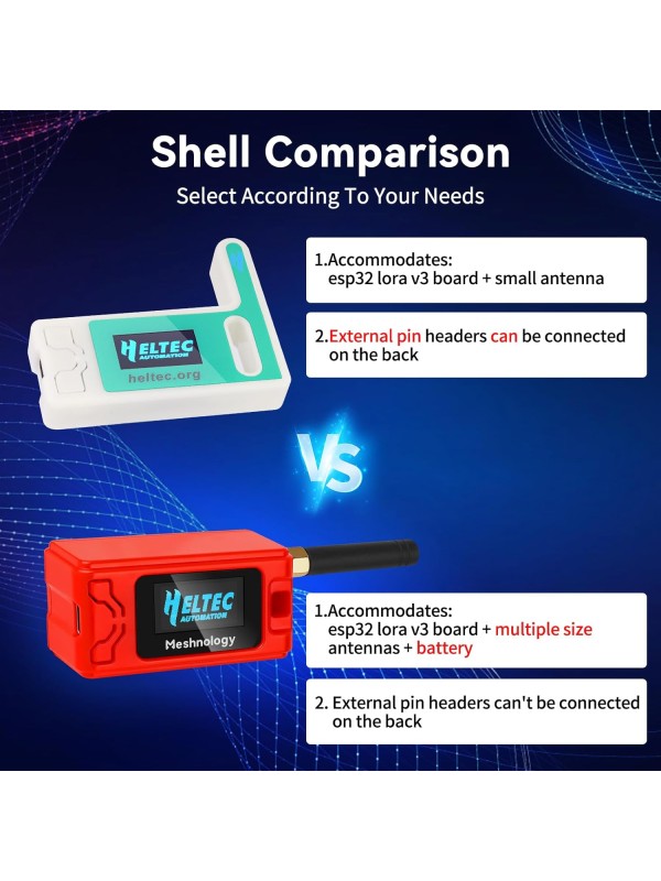 2 Pack ESP 32 Lo Ra V3 Development Board + 1100mAh Battery + Protect Case Set - with 915MHz Antenna and SX 1262 Lo Ra V3 Devices for Mesh Tastic Ar duino Lo Rawan IoT (N30 Version, Black)