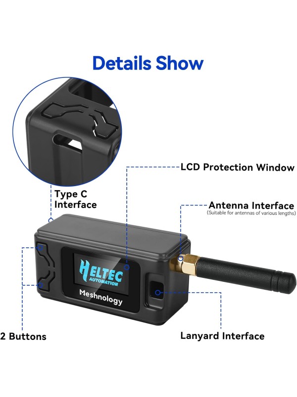 2 Pack ESP 32 Lo Ra V3 Development Board + 1100mAh Battery + Protect Case Set - with 915MHz Antenna and SX 1262 Lo Ra V3 Devices for Mesh Tastic Ar duino Lo Rawan IoT (N30 Version, Black)